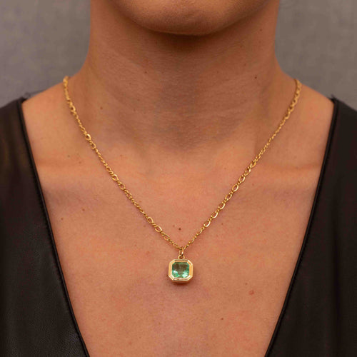 Square Emerald Ceres Charm Image 2