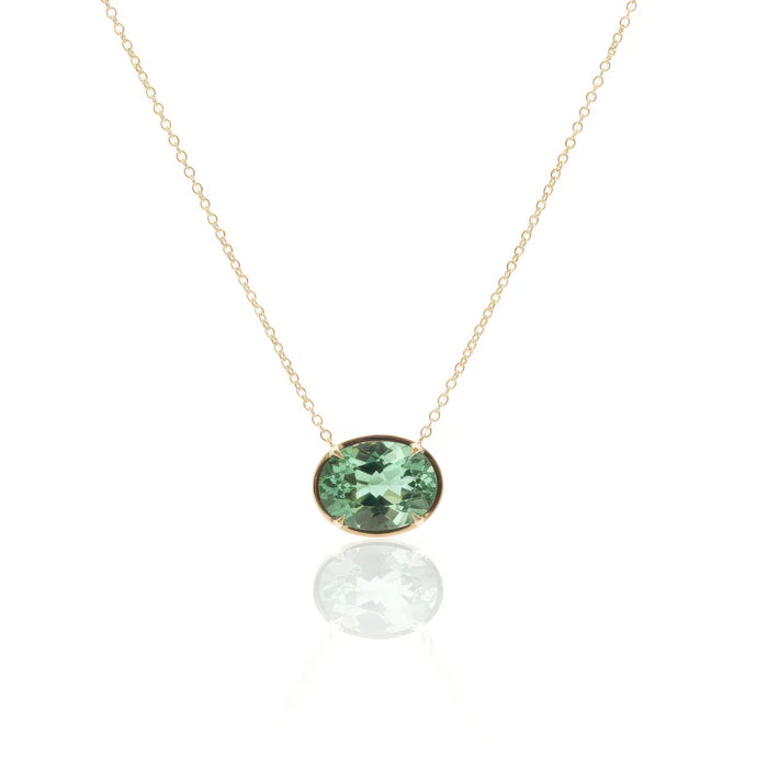 Cleo Mint Green Tourmaline Necklace Charm