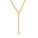 14K Yellow Gold 5.20mm Rolo Link Push Lock Necklace