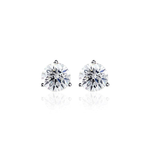 2.50tcw Diamond Trinity Stud  Earrings
