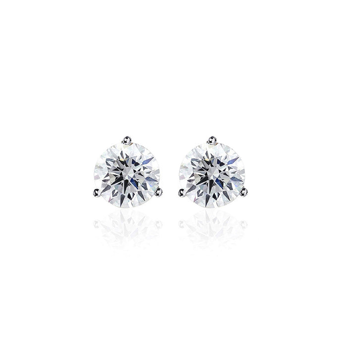 2.50tcw Diamond Trinity Stud  Earrings