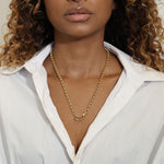 14K Yellow Gold 5.20mm Rolo Link Push Lock Necklace