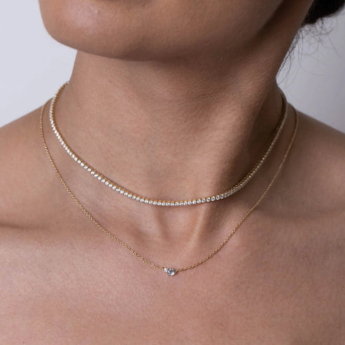Aquamarine & Diamond Necklace Image 2