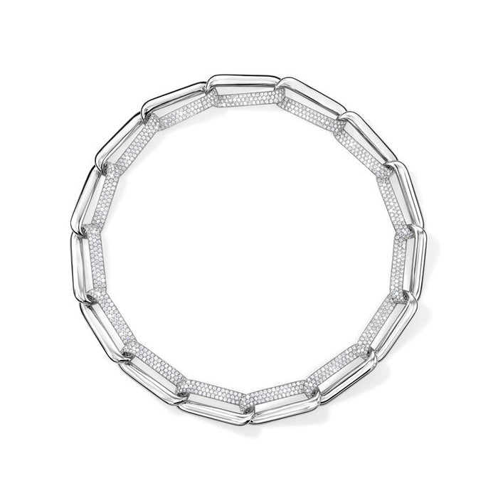 Inside/Out Diamond Link Necklace