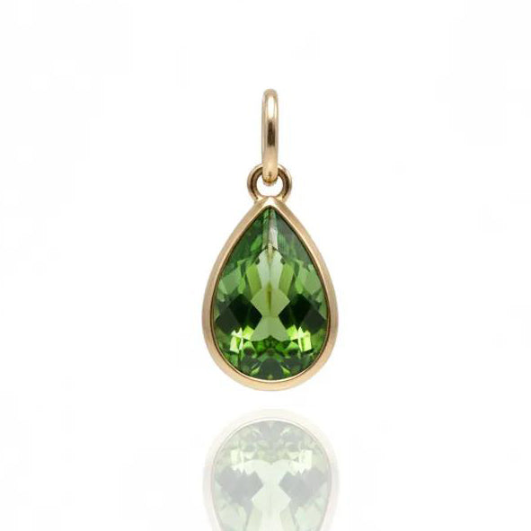 Peridot Bezel Necklace Charm