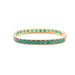 Square Emerald Bangle