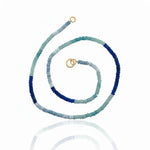 Mixed Lapis, Opal and Quartz Bead Strand Necklace