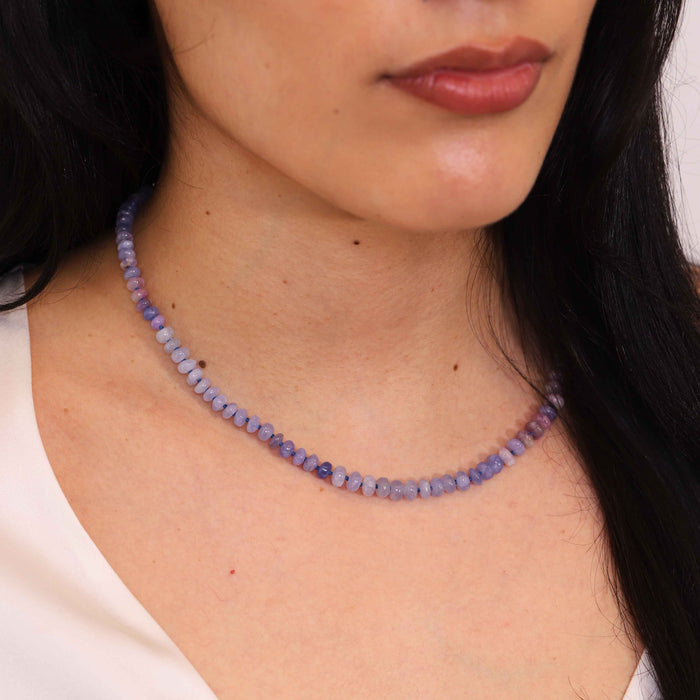 Hackmanite Bead Strand Necklace