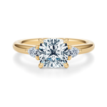 Ann Three-Stone Diamond Engagement Ring Setting