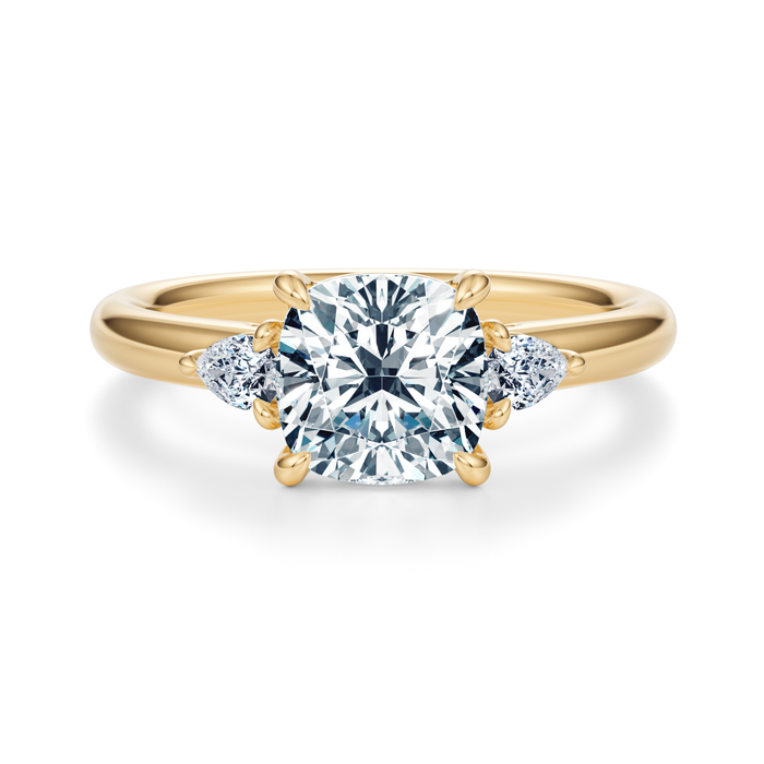 Ann Three-Stone Diamond Engagement Ring Setting