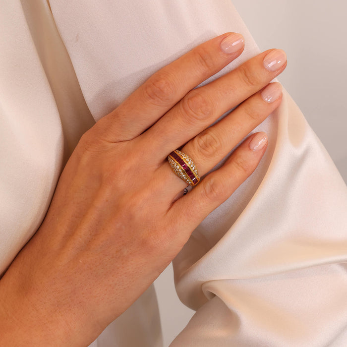 Ruby and Diamond Statement Ring