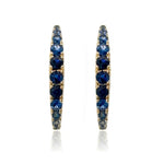 Montana Sapphire Tapered Hoop Earrings