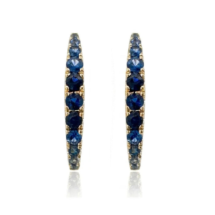 Montana Sapphire Tapered Hoop Earrings