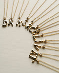 "Sanse" Small Letter and Diamond S Necklace