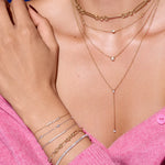 Petite Diamond Bezel Pendant Necklace