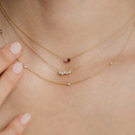 5-Diamond Station Necklace