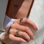 Diamond Half Round Wedding Band