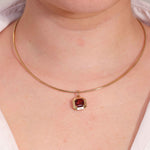 Rhodolite Garnet "Rose" Frame Charm