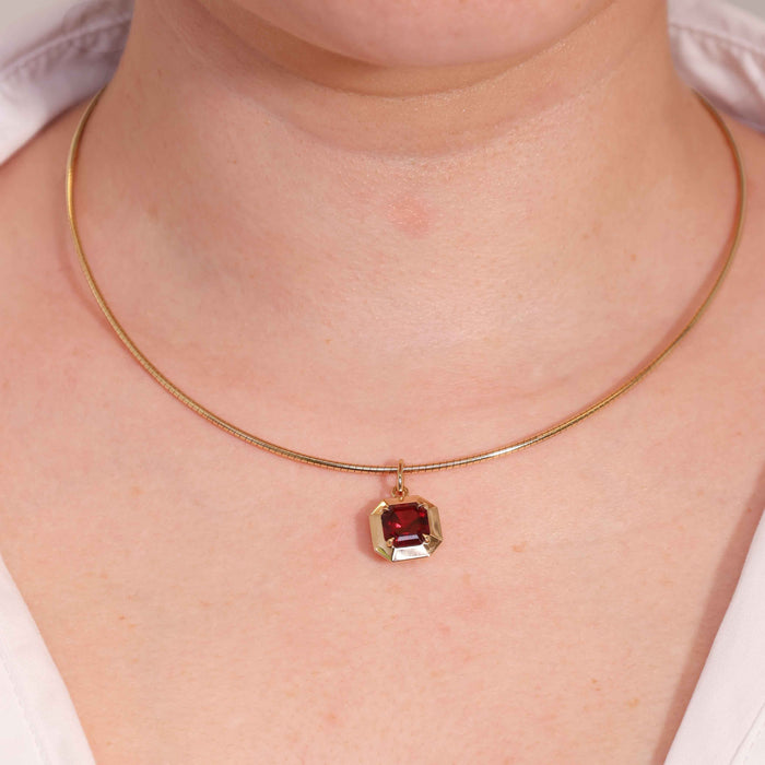 Rhodolite Garnet "Rose" Frame Charm