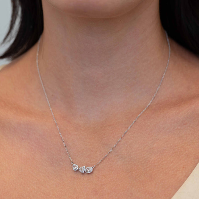 Diamond Geometric Pendant Necklace