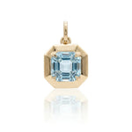 Aquamarine "Hydrangea" Frame Charm