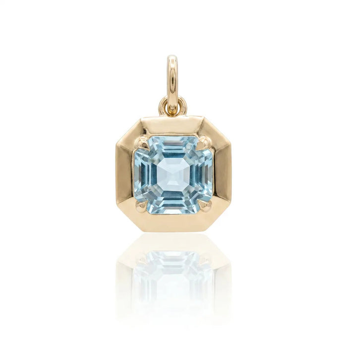 Aquamarine "Hydrangea" Frame Charm