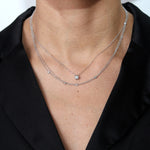 0.33tcw Hex Diamond Pendant Necklace
