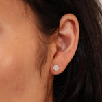 Diamond Disc Earrings