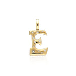 "Sanse" Large Diamond Letter E Pendant
