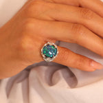 Opal and Diamond Statement Ring