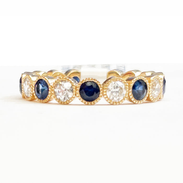 Medium Gabby Sapphire & Diamond Wedding Band