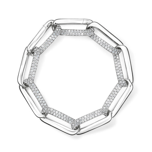 Inside/Out Diamond Link Bracelet