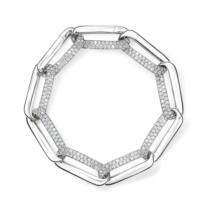 Inside/Out Diamond Link Bracelet