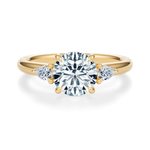 Ann Three-Stone Diamond Engagement Ring Setting