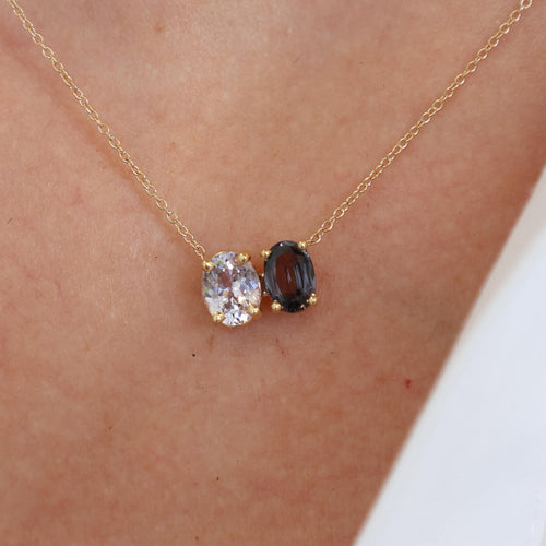 Sapphire & Spinel Toi et Moi Pendant Image 2