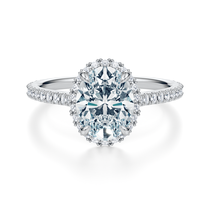 Essex Pavé Halo Engagement Ring Setting