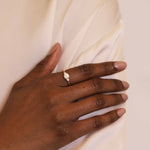 Petite Elizabeth 0.70ct Round Cut Diamond Three Stone Engagement Ring