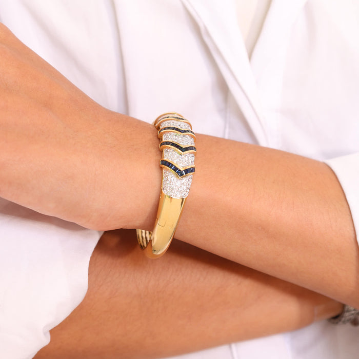 Sapphire and Diamond Bangle