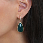 Green Agate Drop Earrings