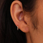 Petite Diamond Huggie Earrings