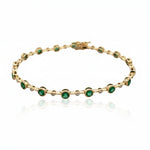 Emerald and Diamond Tennis Bracelet