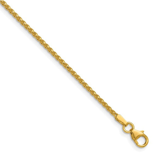 Herco 18K Polished and Diamond-cut 1.6mm Solid Spiga 16 Inch Chain