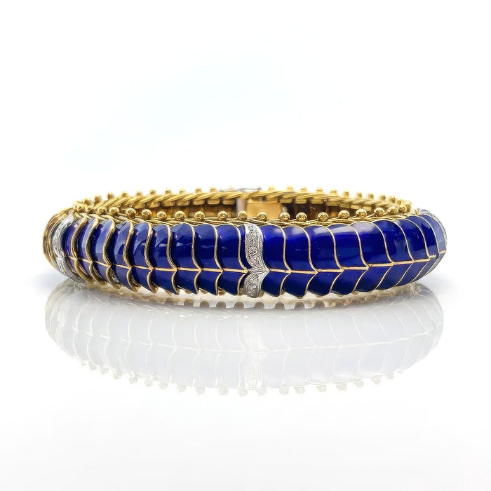 Dragon Link Enamel & Diamond Bracelet