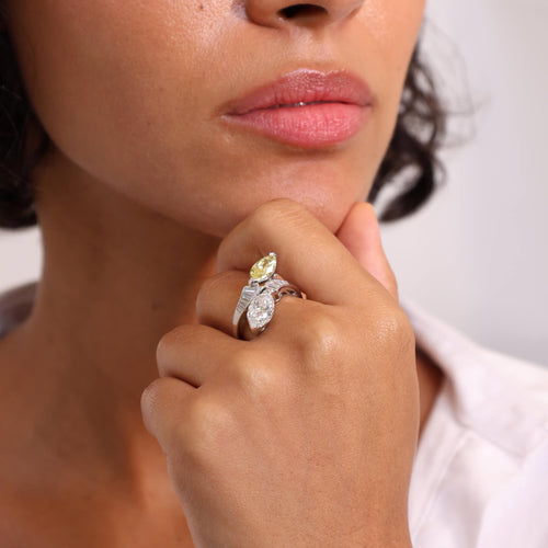 Diamond Bypass Statement Ring Image 2