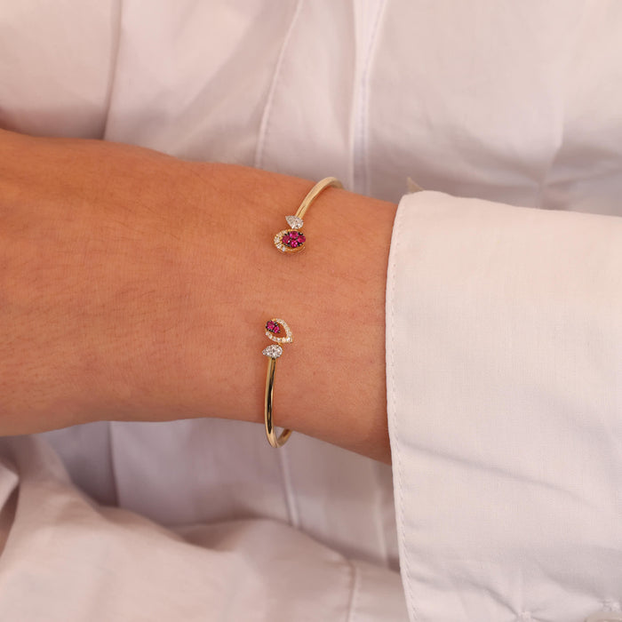 Ruby and Diamond Bangle