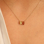 Zircon & Diamond Toi et Moi Pendant