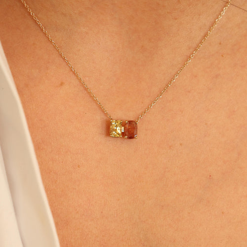 Zircon & Diamond Toi et Moi Pendant Image 2