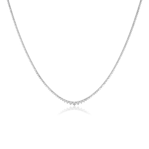 7.50tcw Graduated Tennis Necklace