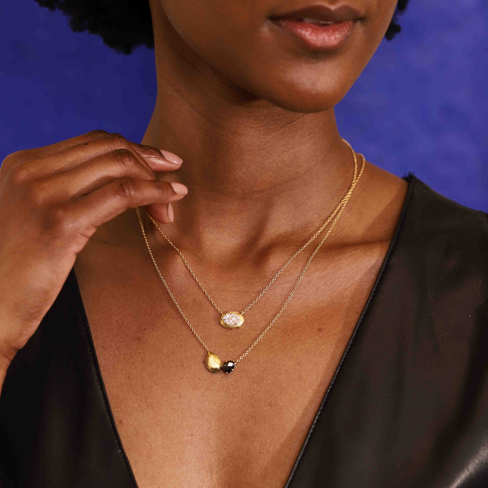 Toi Et Moi Black Diamond Necklace