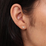 Diamond Heart Studs